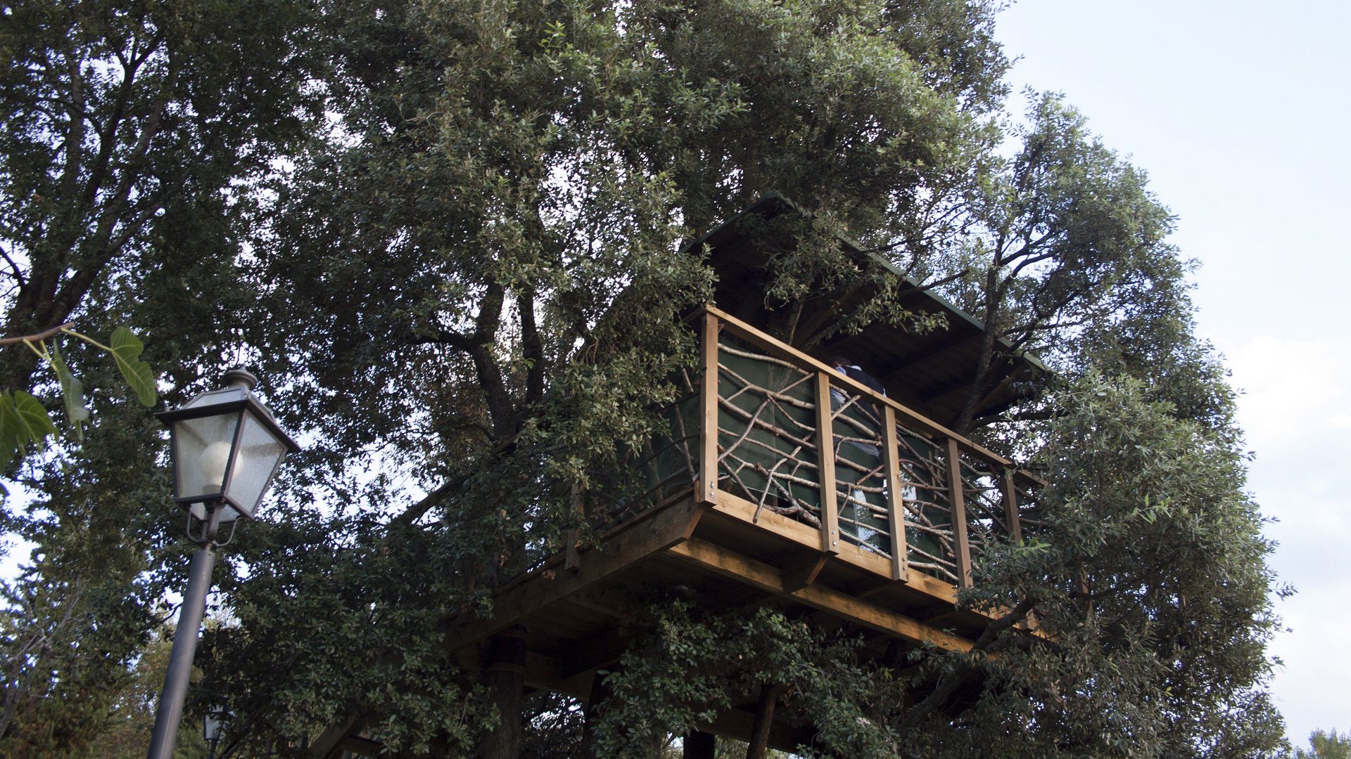 casa sull'albero in giardino